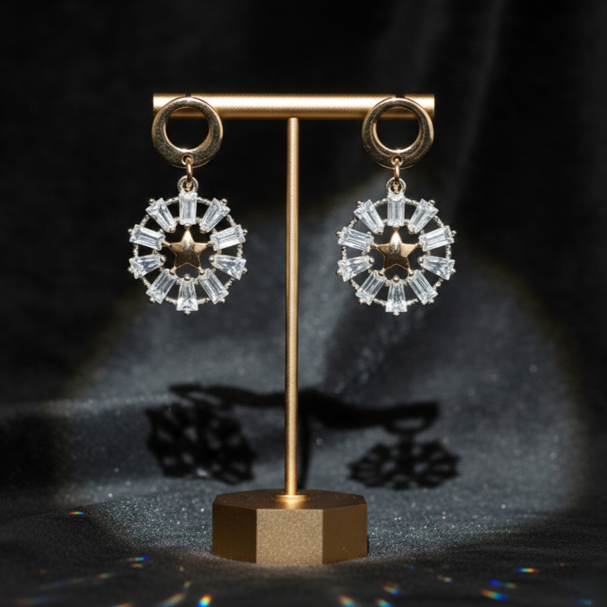 Celestial Star Drop Earrings