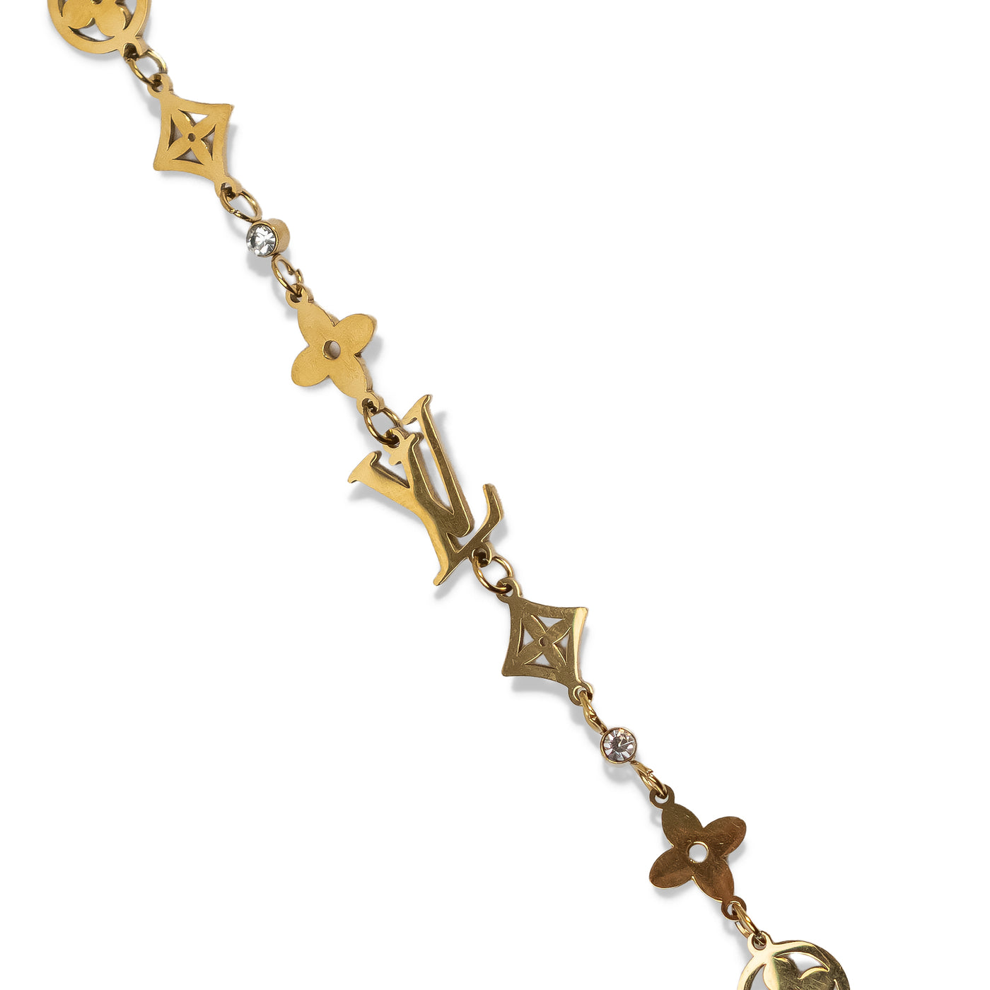 The Ornavi Élysée Monogram 18K Gold Plated Statement Necklace