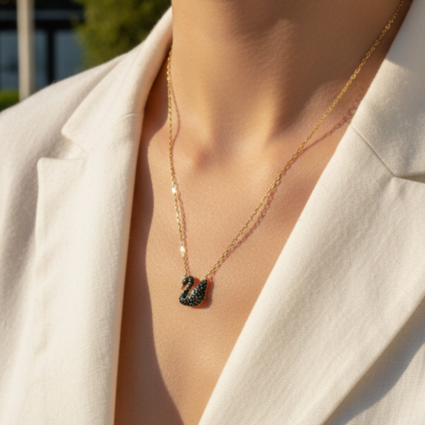 The Swan Necklace | 18K Gold PVD Forged Steel | Tarnish-Free & Waterproof